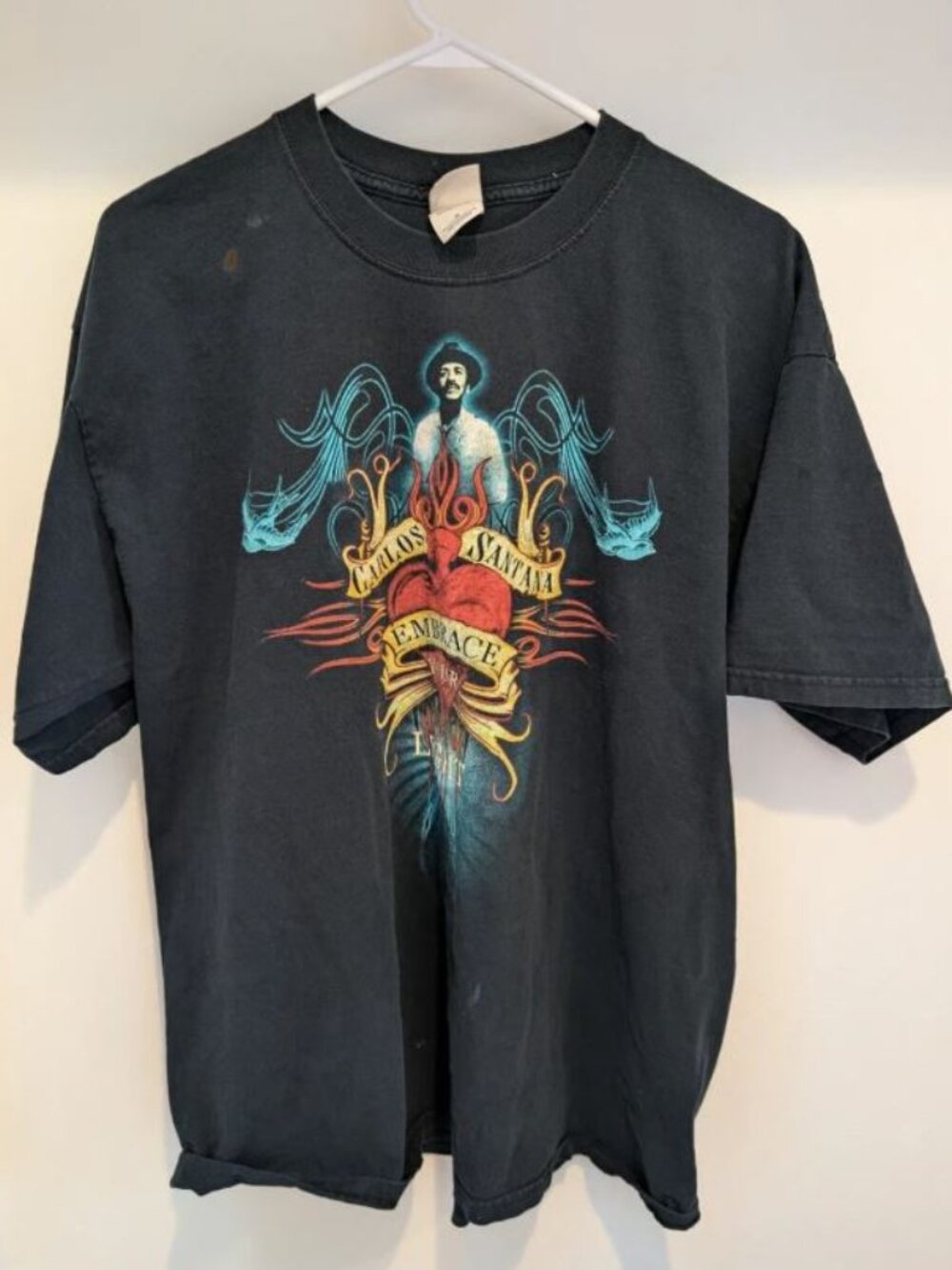 Vintage Carlos Santana 2005 Embrace Your Light Tour Shirt Size XL.